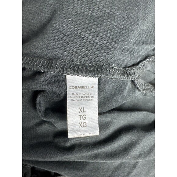 2 Cosabella Talco Double V Crop Top Womens XL Black pajama top loungewear - Picture 9 of 11